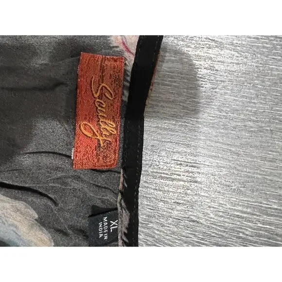 Scully Womens Black Rayon Feather V-Neck XL Blouse A004463 - Picture 3 of 6